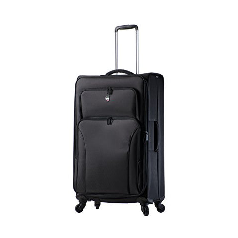 Mia Toro Italy Elio Softside 28 Inch Spinner Luggage, Black