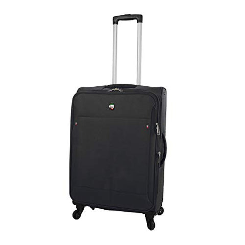 Mia Toro Italy Idice Softside 24 Inch Spinner, Black