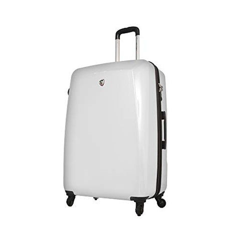 Mia Toro Italy Fibre Di Carbonio Moderno Hardside 28 Inch Spinner Luggage,White